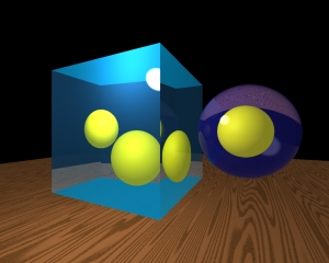 Sample rendering of glass and wax shaders.